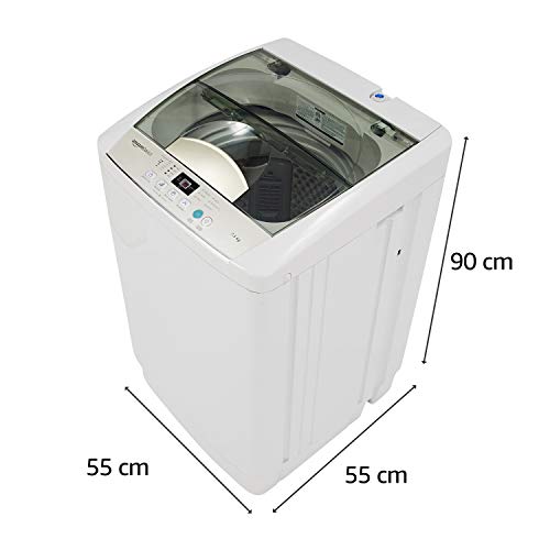 Image of AmazonBasics 7.5 kg Fully-Automatic Top Load Washing Machine Appliance (Light Grey)