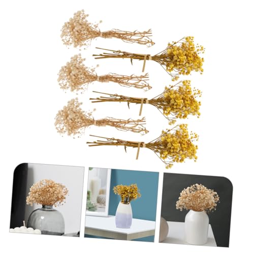 6 pcs ramo de flores secas artificiales aspecto natural para decoración miniatura 6