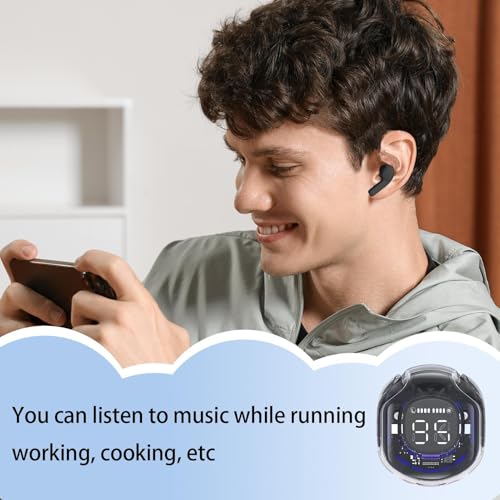 Touch Control Earphones - LED Display True Wireless Audio Set | Stereo In-Ear Buds with Clear Output for Sports, Driving, Fitness, Outdoor Use, Touch Control Earphones - LED Display True Wireless Audio Set | Stereo In-Ear Buds with Clear Output for Sports, Driving, Fitness, Outdoor Use,