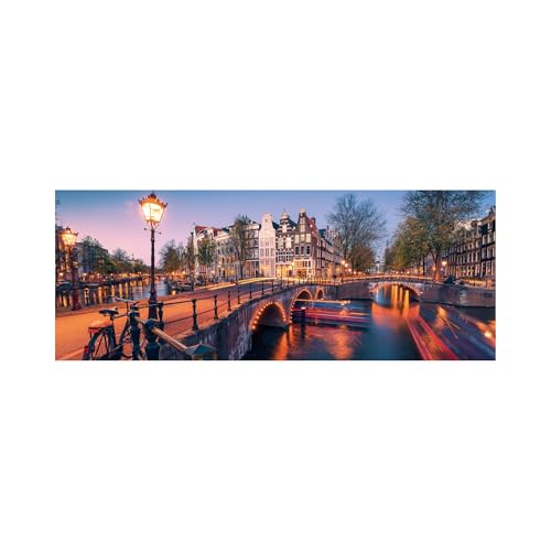 Ravensburger - Puzzle 1000 Piezas Tarde en Amsterdam | Puzzle Adultos 70x50cm | Puzzle 1000 Piezas Panorama | Rompecabezas