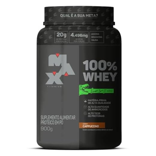 100% Whey (900g), Cappuccino, Max Titanium