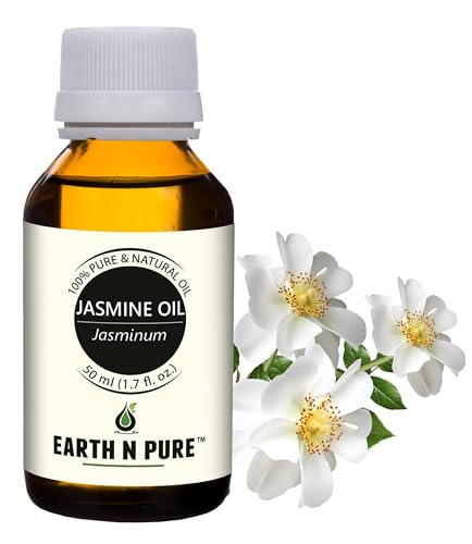 Image of Earth N Pure Jasmine Essential Oil for Hair Growth, Skin Care, Pooja and Aromatherapy | 50 ML