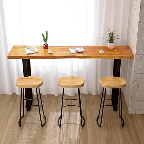 ZDFTGKM Barra para Espacios Estrechos, Altura de mostrador con Marco de Metal Resistente, Rectangular, de Superficie Alta, Ideal para cocinas, Pubs, restaurantes de Comida rápida y cafeterías.