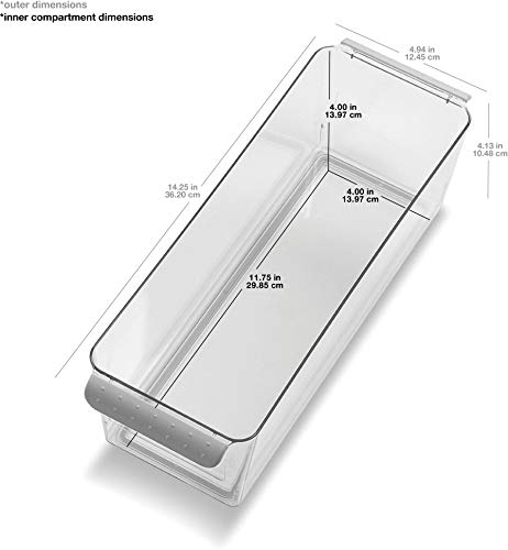 Organizador para Geladeira de Plástico Estreito Fundo