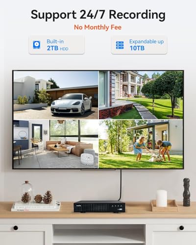 Image of LongPlus 12MP UHD Poe Wired Security Camera Outdoor for Security Cameras System, Cameras for Outdoor Home Security Spot Lights Color Night Vision, Strobe Light Alarm & Sound CP12D1