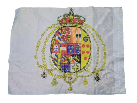 Drapeau Naples royaume deux siciles 48 x 62 cm, idée cadeau avec porte-clés amulette
