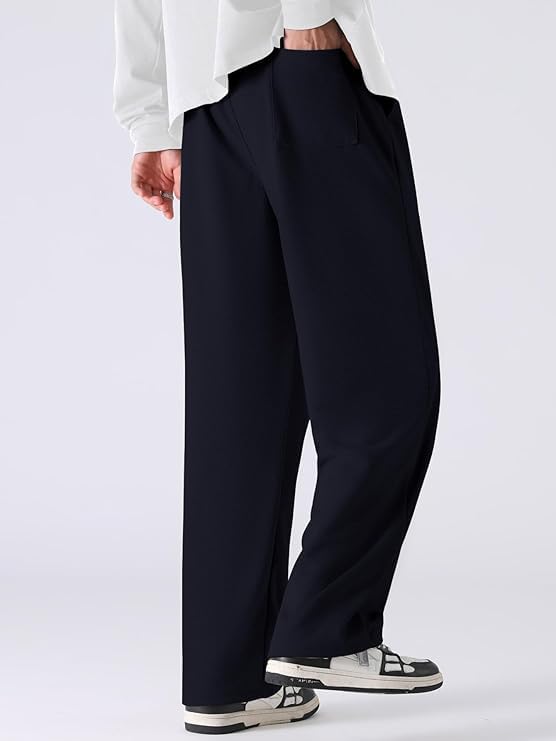 Image of GRECIILOOKS Men's Loose Mid Rise Regular | Sports Stylish Track Pant | Trouser (Available in Plus Size)