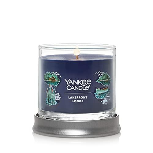 Yankee Candle Lakefront Lodge Scented, Signature 4.3oz Small Tumbler Single Wick Candle, Over 20 Hours of Burn Time