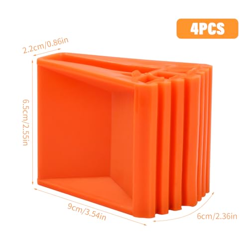 4 Stück Leiterfüße Rutschfeste, Gummi Leiterfüße Ersatz, Leiterfußabdeckung, Leiterfüße Fußkappen, Leiterschuhe, Leiter Schutzpolster, Leiter Füße Universal für Teleskopleitern (Schwarz)