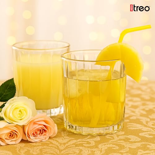 Image of Treo by Milton Linea Juice Tumbler I Premium Glass Set of 6 for Water, Cold Drink I Perfect for Home, Restaurants and Parties, 230 ml