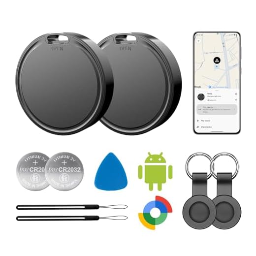 Air Tags for Android,Air Tags-2 Pack Android,Air Tracker Tags with 2 Case,2 Year Battery Life,Google Find Trackers for Google'S Find Hub App,IP65 Waterproof Luggage Tracker Tags for Keys
