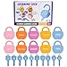GEERAY Cause and Effect Toys for Toddlers 3+, Montessori Lock & Key Set with 10 Apple-Shaped Locks, Keys & 20 Cards – Learn Numbers, Colors & Motor Skills STEM Toy Gift for Home & Classroom
