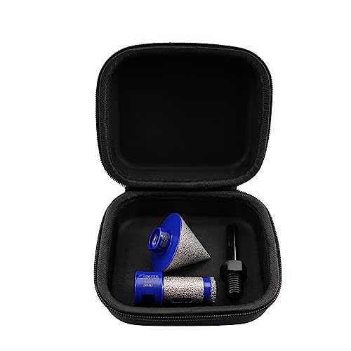 SHDIATOOL Brocas de fresado de diamante de 20 mm rosca M14 de 50 mm Brocas de fresado de chaflán de diamante/adaptador SDS Plus soldado al vacío para azulejos de porcelana, cerámica, granito, mármol