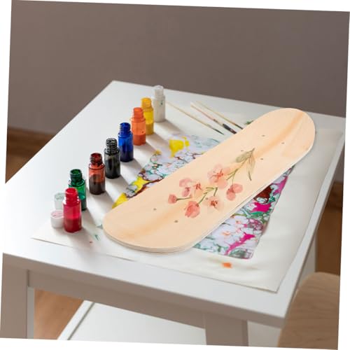 Supvox 2Stücke Blanko Skateboard Decks Holz für DIY-kunstprojekte Doppelseitiges Skateboard Deck für Junge Mädchen für Kreative Gestaltung