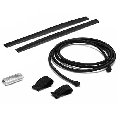 Arrowbash 2 Pcs Replacement Wakeboard Tower Rack Bungee Cords with Pull Tab Black Elastic Bungee Shock Rope Wakeboard Tower Rack Parts Fits Wakesurf, Surfboard, Ski, Kneeboard