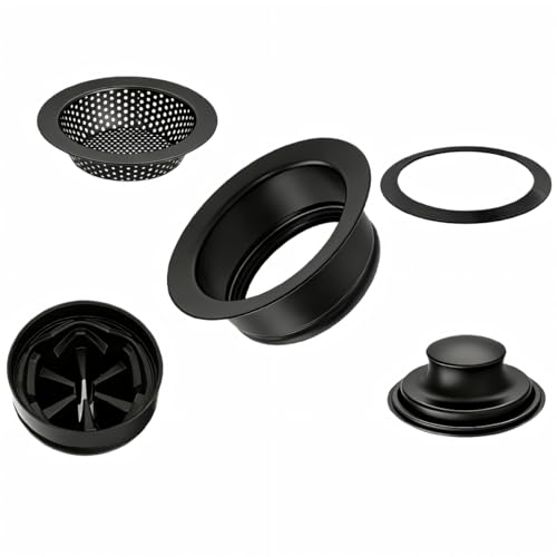 Kit 5 piezas para desechos cocina negro mate