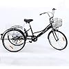 MUCSAH Bikes,Three Wheel Bike, 24In Adult Tricycle Cruiser Bike High-Carbon Steel with Large Basket for Recreation Shoppipicnics Exercise Men's Women's Cyclipedalling #1