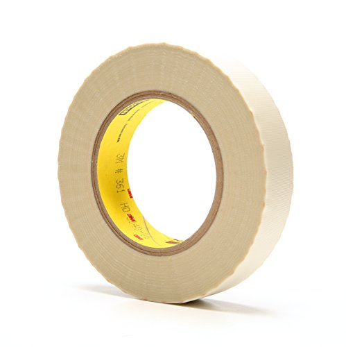 Image of 3M Glass Cloth Tape 361, White, 1 in x 60 yd, 6.4 mil, 1 Roll, Individually Wrapped Conveniently Packaged