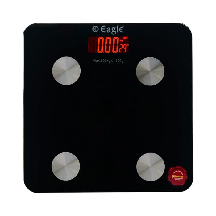 See full amazon price history chart for Eagle Body Weight Machine with 180 kg Capacity & 100g Accuracy, Digital Weighing Scale for body weight, Gym with 5 mm tempered glass | 2 Year Warranty, Black - EEP-1000A Eagle Body Weight Machine with 180 kg Capacity & 100g Accuracy, Digital Weighing Scale for body weight, Gym with 5 mm tempered glass | 2 Year Warranty, Black - EEP-1000A (B0DGFHS21R) Amazon Price History, Amazon Price Tracker