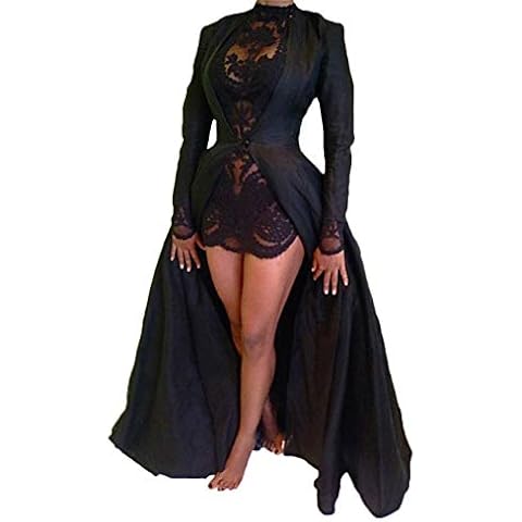 HAHAEMMA - Vestido de fiesta de Halloween, sexy, 2 unidades, estilo gótico Negro XL Cover