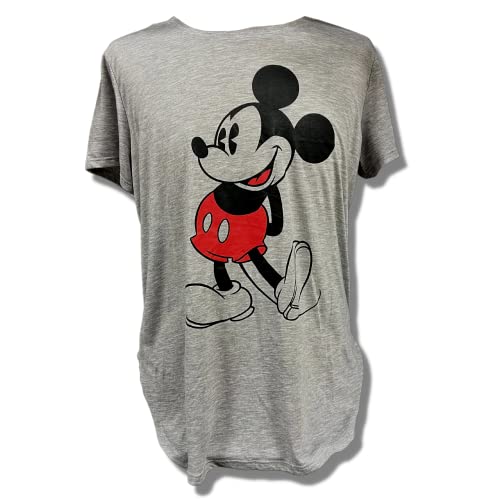 ミッキーtシャツ　グレー Jerry Leigh Gray Classic Mickey Mouse Fashion T-Shirt for Women