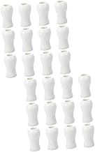 Holibanna 24 peças de cortina com pingente de madeira, acessórios para interiores, cortinas automáticas, persianas brancas, puxadores de cortina para pendurar, persiana de madeira, borlas, corda de madeira, maçanetas de madeira brancas