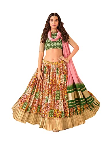 Robe indienne traditionnelle en soie Lehenga Choli haut de gamme de taille XL