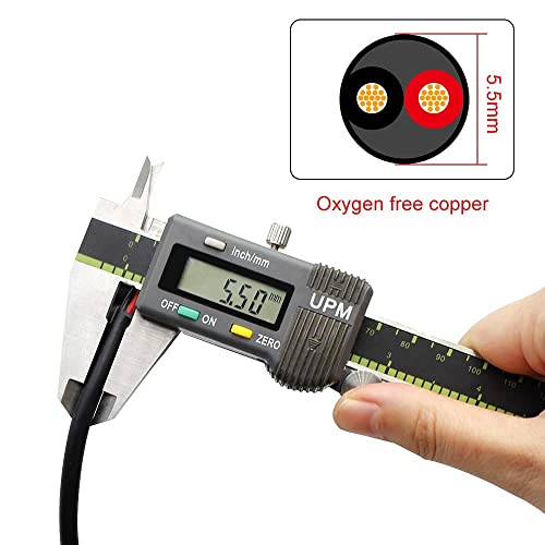 20M/65.6ft 12V Low Voltage Wire, Outdoor Landscape Lighting Cable, 2*0.75mm² Conductor Extension Cable, 18AWG Electrical Cord Red & Black Tinned Copper Hookup Wire Kit, 2 Core with Black Reel Package