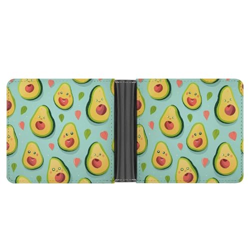Avocado and Love Funny Billfold Wallet Credit Card Holder Slim Passcase Pouch Purse for Men Women