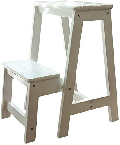 Escalera de madera maciza de 2 escalones para ganar altura y espacio en casa 2
