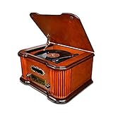 [Pas de système stéréo ou d'équipement supplémentaire requis] - phonographe avec des haut-parleurs, obtenez-le et courez en quelques minutes.Les looks rétro combinés à la commodité de la technologie moderne rendent ce lecteur d'enregistrement abordable idéal pour les enthousiastes débutants et vintage