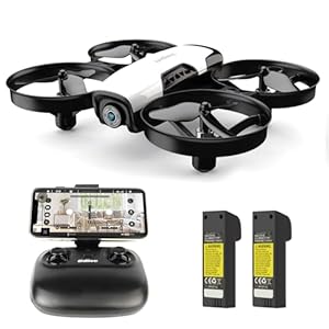 Cheerwing U61S Mini Drones with Camera for Kids and Adults 720P HD 2.4Ghz Rc Quadcopter WiFi Fpv Drone with Altitude Hold,2 Batteries White