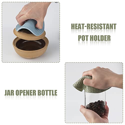 4Pcs Silicone Jar Opener Gripper Pad, 5.7 Inch 6.8 Inch Jar Gripper Pad Multi-Purpose Round Honeycomb Jar Opener For Weak Hands Seniors Elderly Kids (Grey, Blue, Green, Pink) #TOP2