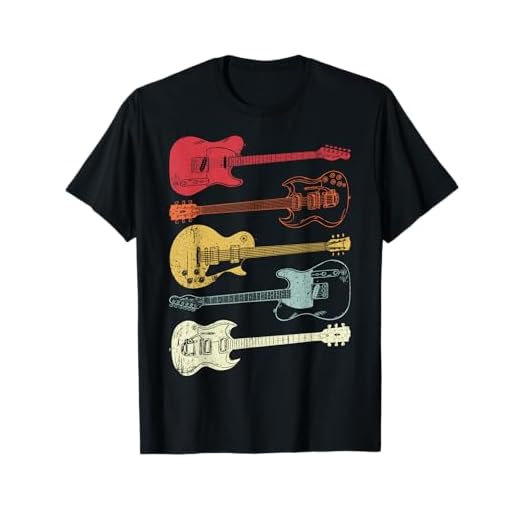 Guitarras Músico Retro Vintage Regalo Camiseta