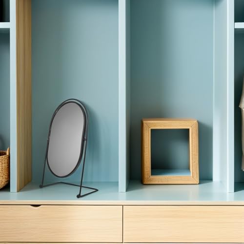 Espejo de Maquillaje Ovalado Giratorio con Soporte Negro miniatura 5