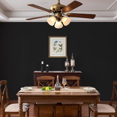 Image of HOME13 Matte Wallpaper Stick and Peel for Bedroom Solid Contact Paper Self Adhesive Wallpaper Peel and Stick Removable Wall Paper (2Feet 120Inches, Matte Black Wallpaper)