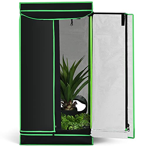 Tenda Da Coltivazione Zelsius 40x40x160cm - Growbox Interna Oscurante - Grigio/Argento - Con Vasca