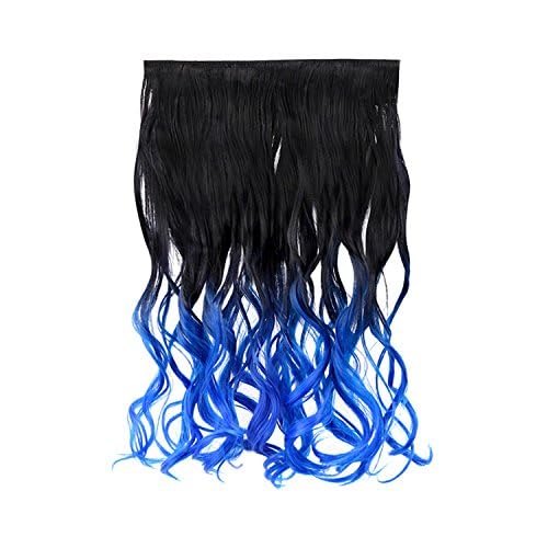 Miniatura 2 de Extensiones de cabello largo ondulado en forma de U con 5 clips seguros, extensiones de cabello sintético para mujer