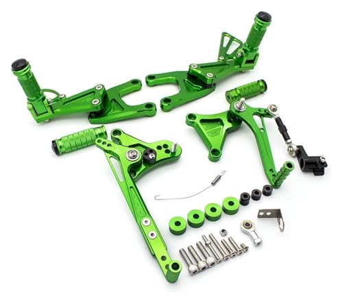 Repose pieds moto CNC vert pour Benelli TNT 125 et 135 de 2016 à 2023