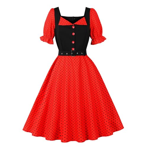 Vestido con cinturón de lunares para expresar tu elegancia natural