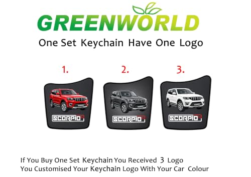 Image of Greenworld Scratch proof Fob Key Heavy Duty Keychain Compatible With New Mahin-dra Scorpio /bolero /xuv700 /xuv300 /3xo with new mahin-dra logo