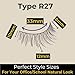 VOVU Beauty False Eyelashes R27 - Super Lightweight, Effortless Fake Lashes, Invisible Comfort Band, Eye Lashes for All Eyes, Glasses & Contact Lens Friendly, 15+ Wears, Natural Look (4 Pairs)