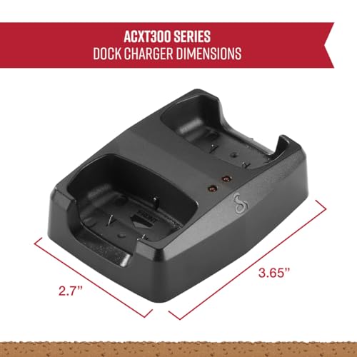 Image of Cobra ACXT 300 Dock Charging Station for 2 Walkie Talkies | With UBS Charging Cable - Dual Desktop Portable Charger, Compatible With ACXT345 and ACXT390 Models