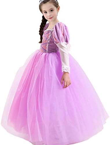 Deluxe Princess Costumes Little Girls Dress Kids Fancy Gown Cosplay Halloween Party