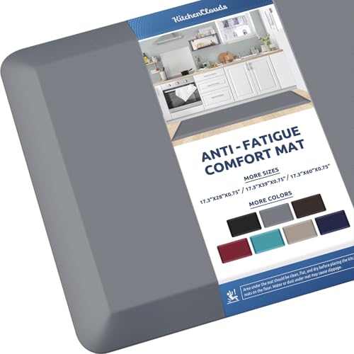 Image of 0.8 inch Thick Kitchen Mat Cushioned Anti Fatigue Rug Comfort Floor Mats | Water-Resistant, Non-Slip, Easy to Clean Comfort Floor Mat for Kitchen, Sink & Office, Multiple Colors & Sizes, 17.3 inchx60 inch