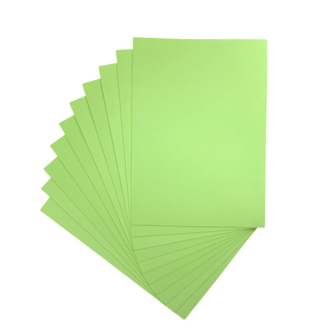 Pack of 50 A4 Light Green Coloured EVA Foam Sheets