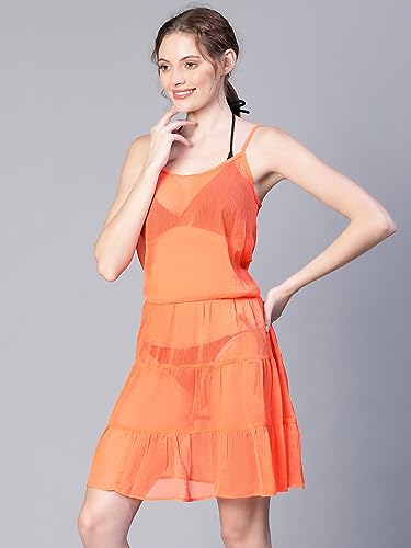 Image of oxolloxo Women Printed Flared Beachwear Dress