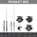 hejhncii 1 Set Fishing Rod with Reel Short Portable Winter Outdoor Ice Rods and Reels