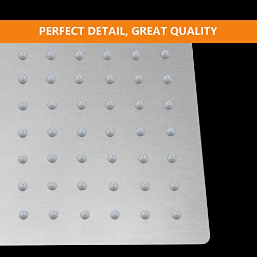Harjue Shower Head With Extension Arm, High Pressure Square Shower Head With Showerarm, Stainless Steel Rainfall Showerhead-Waterfall Full Body Coverage thumb #1