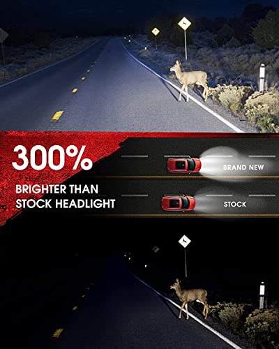 Kax 7X6 5X7 Led Headlights 300% Brighter Upgraded Led Sealed Beam Headlamps With High Low Beam H6054 6054 Led Headlights Replacement For Yj Cherokee Xj Savana Truck With H4 Adapters 2Pcs #TOP1